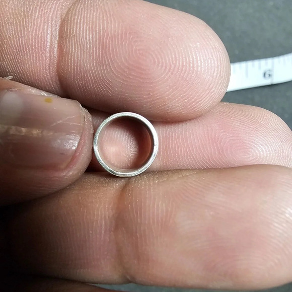 Sterling silver 925 half inch round barrel bead charm pendant engraved Rebecca - Picture 7 of 8